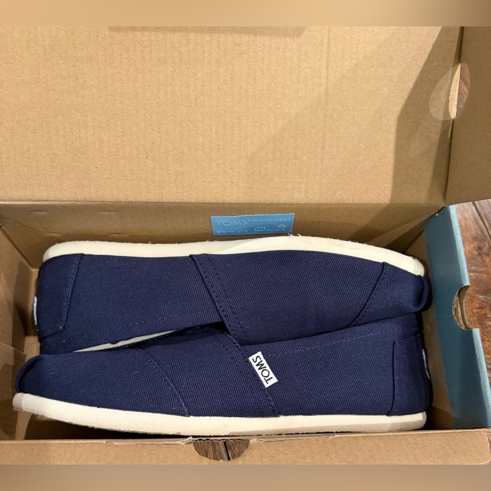 TOMS Navy Canvas Shoes